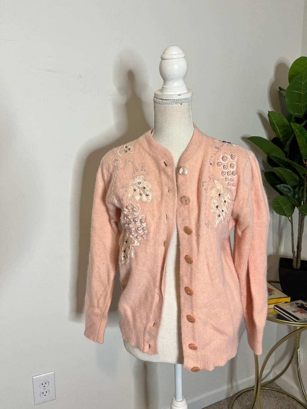 Fuzzy Pink cardigan Sweater