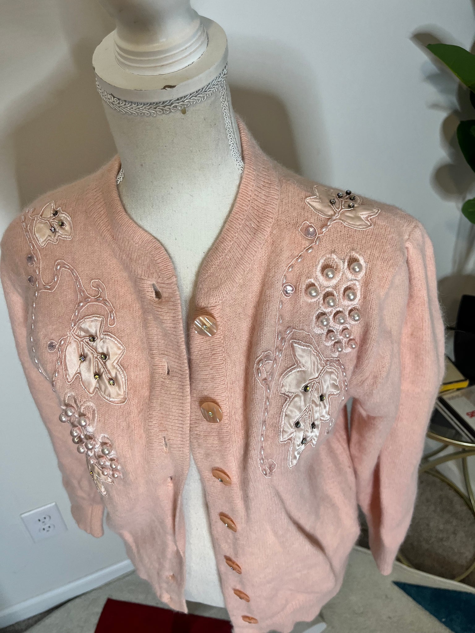 Fuzzy Pink cardigan Sweater
