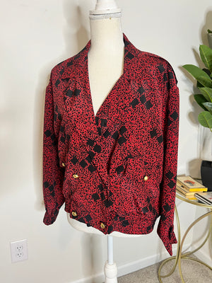 Double breasted top w/ gold buttons