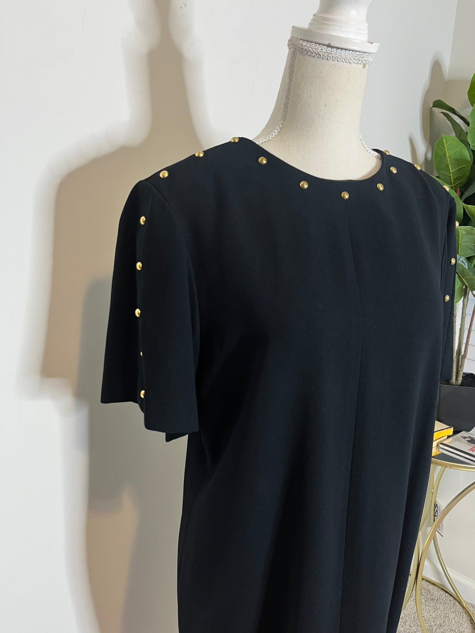 Black studded dress