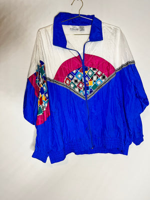 Abstract Windbreaker Plus Size Jacket